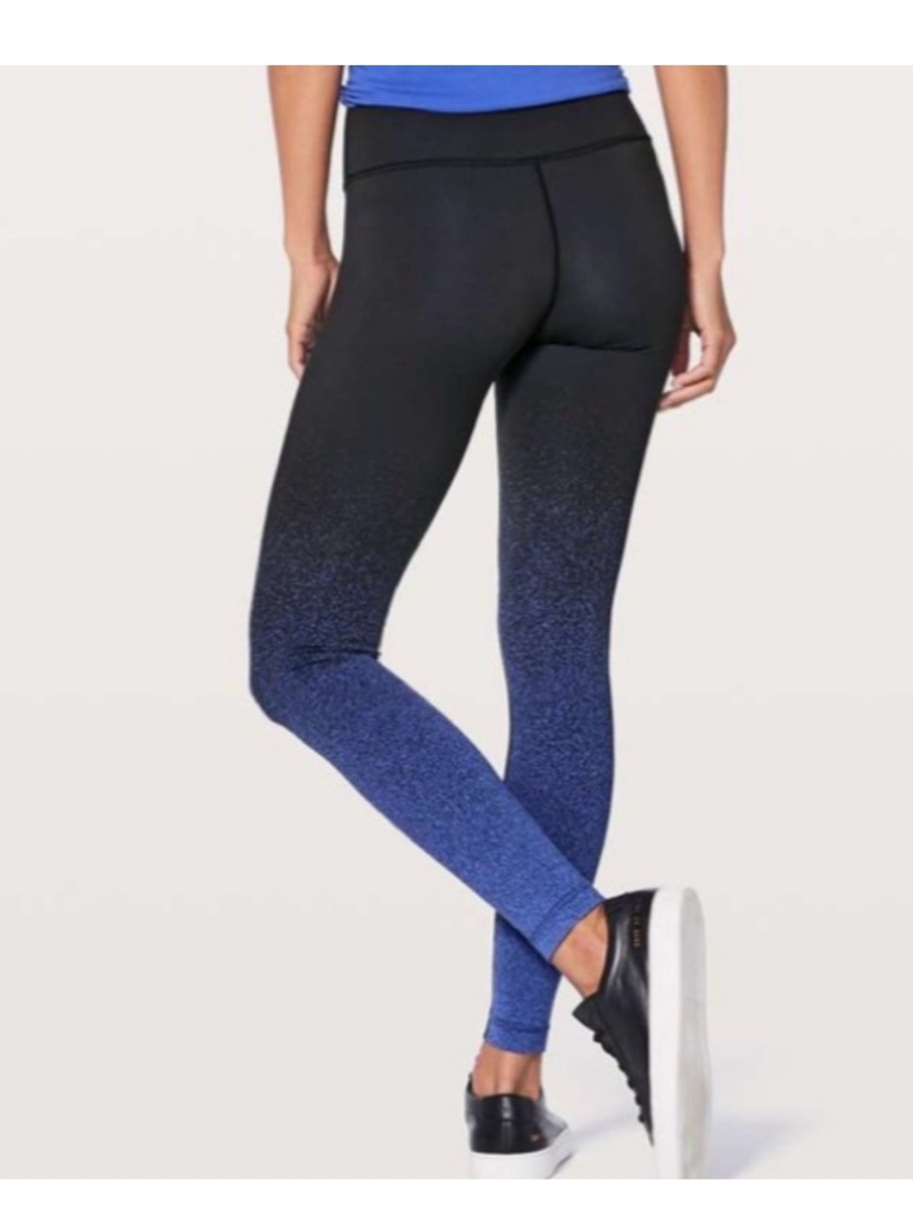 Lululemon Wonder Under High Rise Tight Ombre Speckle Blue/Black